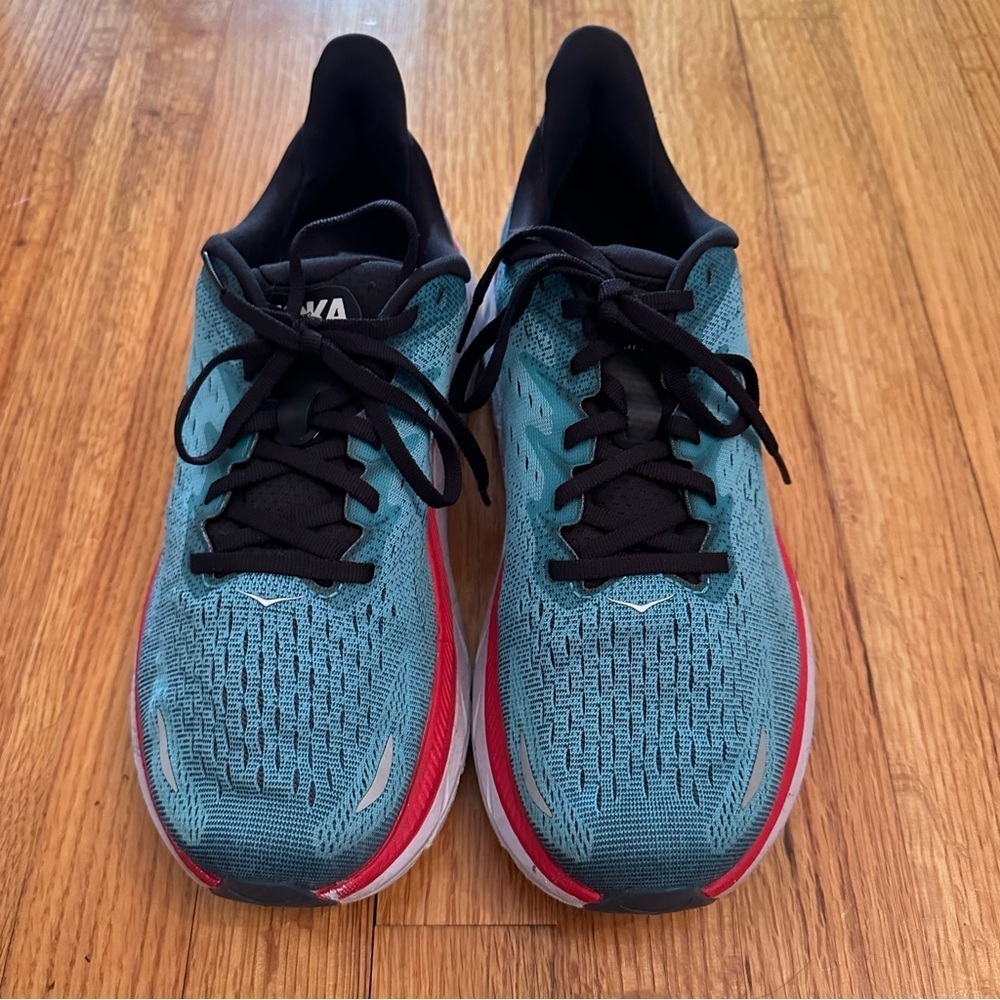 HOKA Clifton 8 Men’s Running Shoes - Real Teal Aquarelle - US 8.5